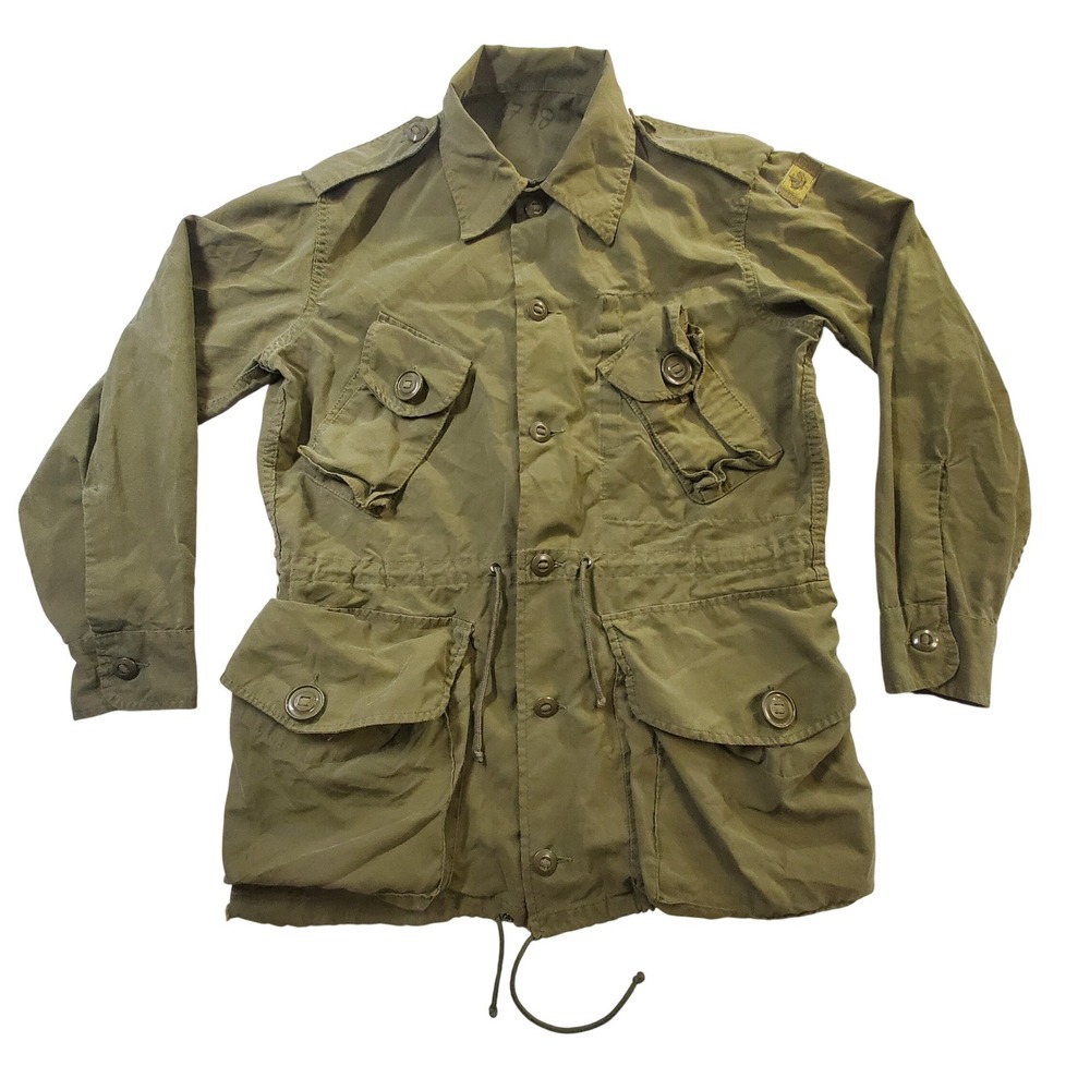 Vintage 1986 Canadian Military MK II Lightweight Combat Coat Jacket Olive Green